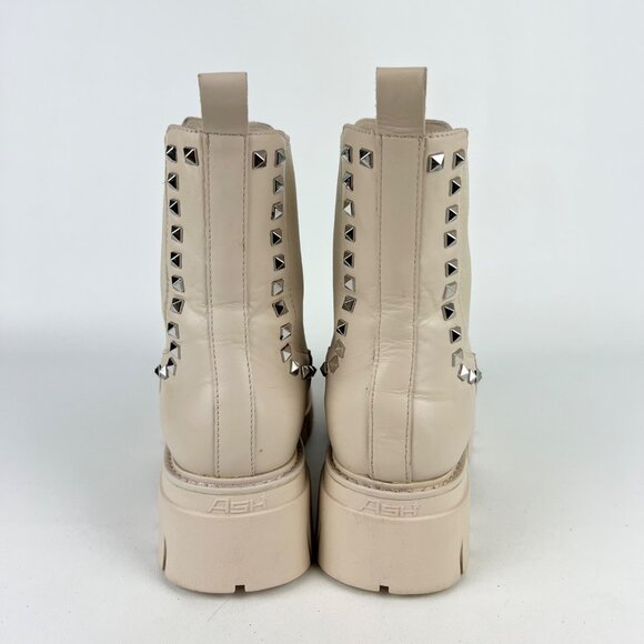 Ash Womens Lenny Studded Leather Chelsea Boots Whisper Cream size EU 38 US 7.5 8 - Picture 4 of 16